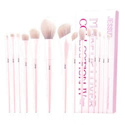 Jessup Pink Makeup Brushes Set 14Pcs Make up Brushes Premium Vegan Foundation Concealer Blush Eyeshadow Eyeliner Powder Highlighter Blending Face Brush Set, T495
