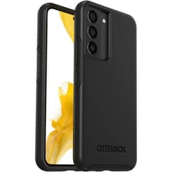 OtterBox Galaxy S22 Symmetry Series Case - Black, Ultra-Sleek, Wireless Charging Compatible, Raised Edges Protect Camera & Screen