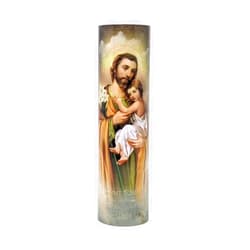THE SAINTS COLLECTION St Joseph with Child LED Prayer Candle