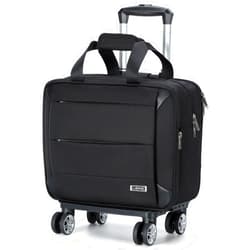 Lekebobor Rolling Laptop Bag - Rolling Laptop Briefcase on Wheels for Women/Men Fits Up to 15.6Inch, Water Resistant for Travel Work and Business (Black)