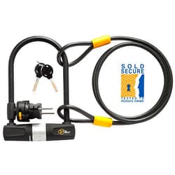 Via Velo Bike U Lock with Cable - Via Velo Heavy Duty Bicycle U-Lock,14mm Shackle and 10mm x1.8m Cable with Mounting Bracket for Road, Mountain, Electric & Folding Bike