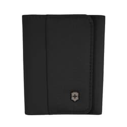 Victorinox Travel Essentials, Tri-Fold Wallet, RFID Wallet with Bill Compartment, ID Window and Card Slot - Black