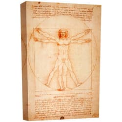wall26 Vitruvian Man by Leonardo Da Vinci Giclee Canvas Prints Wrapped Gallery Wall Art | Stretched and Ready to Hang - 24