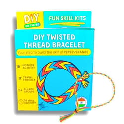 IEIDidactics MySkillShaala DIY Twisted Thread Bracelet Kit | DIY on The Go - Easy to Use Travel-Friendly Activity Kit for Kids, Grownups, Adults with Skill Building Activities