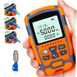 YICIZOL 4 in 1 Optic Fiber Optic Tester Fiber Power Meter FC/SC/ST Universal Interface Built-in 10KM Visual Fault Locator (OPM&VFL) with FC/UPC(Male) to LC/UPC(Female) Adapter (OPM&VFL-10KM-1PCS)