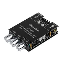 ARRAROWN ZK-1002T Bluetooth 5.0 Amplifier Board 2.0 200W HiFi Subwoofer Audio AMP with Treble and Bass Control BT and AUX Inputs, DC 9-24V 2.0 Channel Stereo AMP Module for DIY Speakers, Password Free