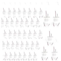 Dazzle Bright 60 Pcs Replacement Christmas Mini Light Bulbs, Warm White Incandescent String Light Bulbs with White Base, 2.5 V Bulbs for Indoor Outdoor Xmas Tree Decor, 170 mA, 0.42 Watt