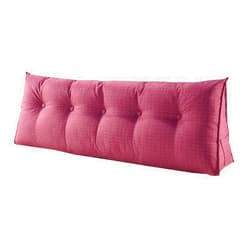 ZHNALIUS Soft Comfortable Double Bed Backrest Headboard Wedge Cushion Pillow for Reading Rest，Breathable Triangular Support Positioning backand Back Waist Wall Pillow with Washable Cover Red