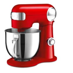 Cuisinart Stand Mixer, 12 Speed, 5.5 Quart Stainless Steel Bowl, Chef’s Whisk, Mixing Paddle, Dough Hook, Splash Guard w/ Pour Spout, Ruby Red, SM-50R, Manual
