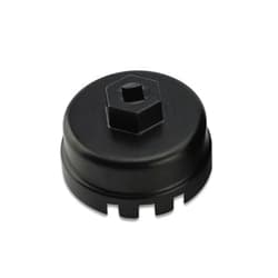 Yumfugu 1 PC Car Cap-type Oil Grate Wrench, Six-port Alloy Surface Sandblasting Oil Filter, Modification Disassembly Tool Accessories, Compatible with Toyota, Lexus, Reiz, and Highlander (Black)