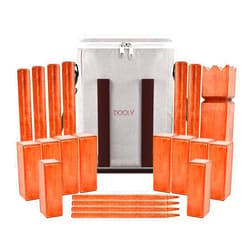 DooLv Kubb Yard Game Set, Outdoor Tossing Game Set with Carrying Bag Garden Rubber Wood Outdoor Tossing Game Giant Viking Clash Chess Game for Adults,Kids & Backyard Lawn