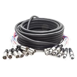 Seismic Audio - SARLX-8x50 - 8 Channel XLR Snake Cable - 50 Feet Long - Pro Audio Snake for Live Live, Recording, Studios, and Gigs - Patch, Amp, Mixer, Audio Interface 50'