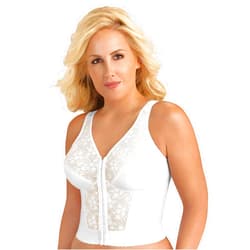 Exquisite Form 5107565 Fully Slimming Wireless Back & Posture Support Longline Bra with Front Closure & Lace
