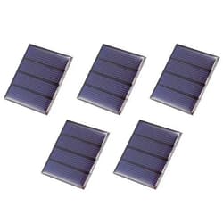 DMiotech 5 Pack 2V 100mA 50.5mm x 40.5mm Mini Solar Panel Cell for DIY Electric Power Project