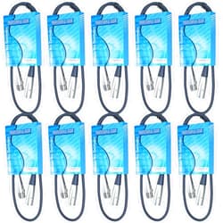 MCSPROAUDIO Balanced Shielded 6 Foot Feet 3 Pin XLR Male to Female Mic Microphone Extension Cable Cord (6ft) 10 Pack