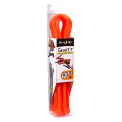 Nite Ize Original Gear Tie, Reusable Rubber Twist Tie, 18-Inch, Bright Orange, 6 Count Pro Pack, Made in the USA
