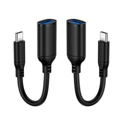 ANDHOT Android OTG Adapter Samsung USB C OTG Cable for Samsung Galaxy S26 Ultra S25 Edge S25 Plus S24 S23 S22 S21 S20 A57 A37 A17 A56 A36 A26 A16 A55 A35 A15 Z Flip7, 2Pack USBC Male to USB A Female Adapter