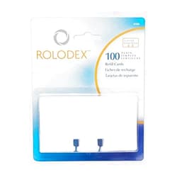 Rolodex Rotary File Card Refills, Unruled, 2-1/4 x 4 Inches, White (67558) (2-Pack of 100)