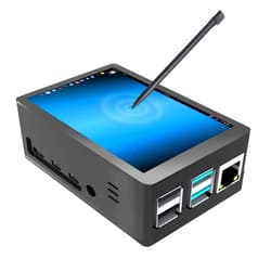JUN-ELECTRON for Raspberry Pi 4 Touch Screen with Case, 3.5 inch Touchscreen with Fan, 320x480 Monitor TFT LCD Game Display