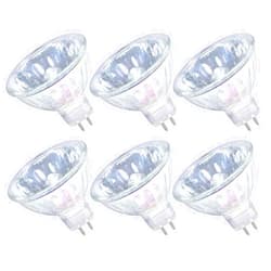 GMY MR16 Halogen Bulbs 50W 12V GU5.3 Spotlight 2 Pin Base 36°Beam Angle Warm White Dimmable Bin-Pin Base Track Light Bulbs MR16 Bulbs with Clear Glass Cover 6 Pack