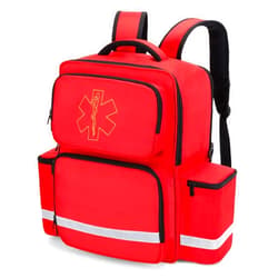 Trunab Emergency Medical Backpack 50L Responder Trauma Bag for EMT, Home Care, Red