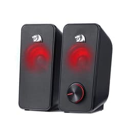 Redragon GS500 Stentor PC Gaming Speaker, 2.0 Channel Stereo Desktop Computer Speaker with Red Backlight, Quality Bass and Crystal Clear Sound, USB Powered with a 3.5mm Connector