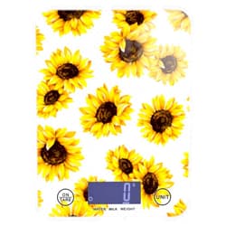 DOMIKING Sunflowers Food Scale Waterproof Digital Kitchen Scales Weight Ounces and Grams with Coffee Scale for Weight Loss, Baking, Cooking