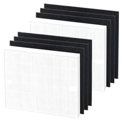 Blutoget 2 Pack AP-1512HH Replacement Filter for Coway Airmega Filter AP-1512HH 200M Coway Air Purifiers by Blutoget - AP-1512HH-FP AP-1518R AP-1519P-2 HEPA Filters and 6 Carbon Filters-Part #3304899