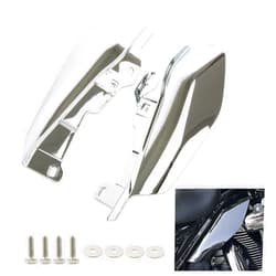 PSLER Chrome Mid Frame Heat Air Deflector Sets - 2 Pieces Shield Wind Deflectors Fairing Compatible for Touring Street Glide Road King Electra Glide 2017-2023 Models