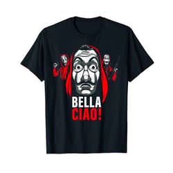 Money Heist Netflix La Casa De Papel Masked Bella Ciao! T-Shirt
