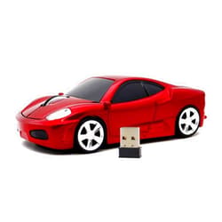 Ai5G Wireless Mouse Sports Car Mouse USB Computer Mice Optical 2.4GHz with Headlight 1600DPI for PC Laptop MAC (Red)