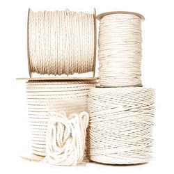 GOLBERG G Natural Twisted Cotton Rope 1/4 Inch - Biodegradable Cord with No Bleach or Dyes - Low Stretch Line in High Strength Capacity - Arts, Crafts, Indoor/Outdoor DIY Projects, Commercial Uses (300 Feet)