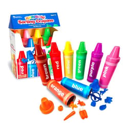 Learning Resources Rainbow Sorting Crayons - 56 Pieces, Ages 3+ Kids Crayons, Early Color Recognition & Sorting, Toddler Sort and Stacking Toys