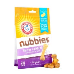Arm & Hammer for Pets Nubbies Dental Treats for Dogs | Dental Chews Fight Bad Breath, Plaque & Tartar Without Brushing | Peanut Butter Flavor, 20 Count