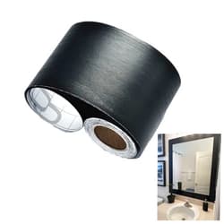 Amhao 10Meters Peel and Stick Black Wood Backsplash Wall Paper Border Sticker Self-Adhesive Wallpaper Border