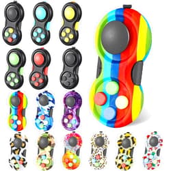 WILLBOND 15 Pcs Pad Portable Controller Classic Retro Game Controller Toy Handheld Toy Controller with 8 Functions Controller Game Pad for Teens Relieve Stress Anxiety (Cool)
