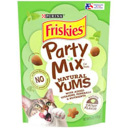 Friskies Purina Friskies Made in USA Facilities, Natural Cat Treats, Party Mix Natural Yums Catnip Flavor - (Pack of 6) 6 oz. Pouches