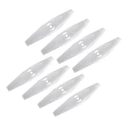 Emiif 8 Pcs Metal Lawn Mower Saw Blade Head Replacement Saw Blades Lawn Mower Fittings Cordless with Battery and Charger Accessories,Universal Craftsman String Trimmer attachments
