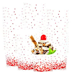Whaline 50Pcs Valentine's Day Treat Snack Cups 8oz Red Pink Heart Ice Cream Bowl Valentine Hearts Disposable Paper Bowls for Hot or Cold Food Party Supplies