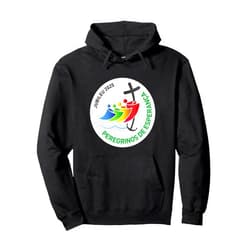 VISITE NOSSA LOJA - Jubileu Católico 2025 (PORTUGUESE) Jubileu Católico 2025 – Peregrinos da Esperança Pullover Hoodie