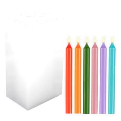 Chistepper Long Cylinder Shape Silicone Candle Mold 6 Holes Candle Making Mold Long Pillar Candle Molds for Candle Making