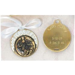 Christian Brands White Crib Medal