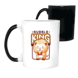 Handmade Fans Cartoon Lion Bubble King 11oz 15oz Color Changing Mug