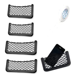 Snmzlc 4 Pcs car net Pocket ABS Plastic Frame car Storage net Bag Phone car mesh net Holder RV Storage Boat Cargo Pocket Organizer Framed mesh net Pocket US244