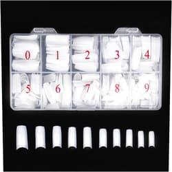 Beuniar Acrylic Nail Tips White 500Pcs French Artificial False Tip for Manicure Nails Art Salons & Home DIY