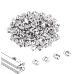 SpzcdZa 2020 Series T Nuts,105pcs M5 Sliding T Slot Nut Hammer Head Fastener Nut Nickel Plated Carbon Steel, M5 Half Round Roll in T-Nut for 2020 Series Aluminum Extrusion Profile