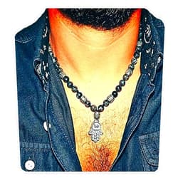 Liliya Jewelry Hamsa necklace - Mens necklace - Surfer necklace - Labradorite gems - Men Neckless - Gifts for men - Unisex necklace - Men jewelry