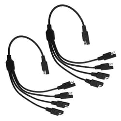 WMYCONGCONG 2 PCS SAE 1 to 4 Extension Cable Quick Disconnect Connector SAE DC Power Automotive Adapter Cable Y Splitter 18AWG 350mm
