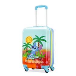 American Tourister Disney Stitch Carry-On Luggage - Airline Approved, Durable Hardshell - Roll Confidentially with Spinner Wheels & Colorful Adjustable Handle