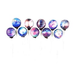 Sparko Sweets 10 Piece Big Bang Galaxy Lollipops Cosmo Designs in Space Foil Gift Pack Large Sphere, Handcrafted in USA, 1.5 Pounds